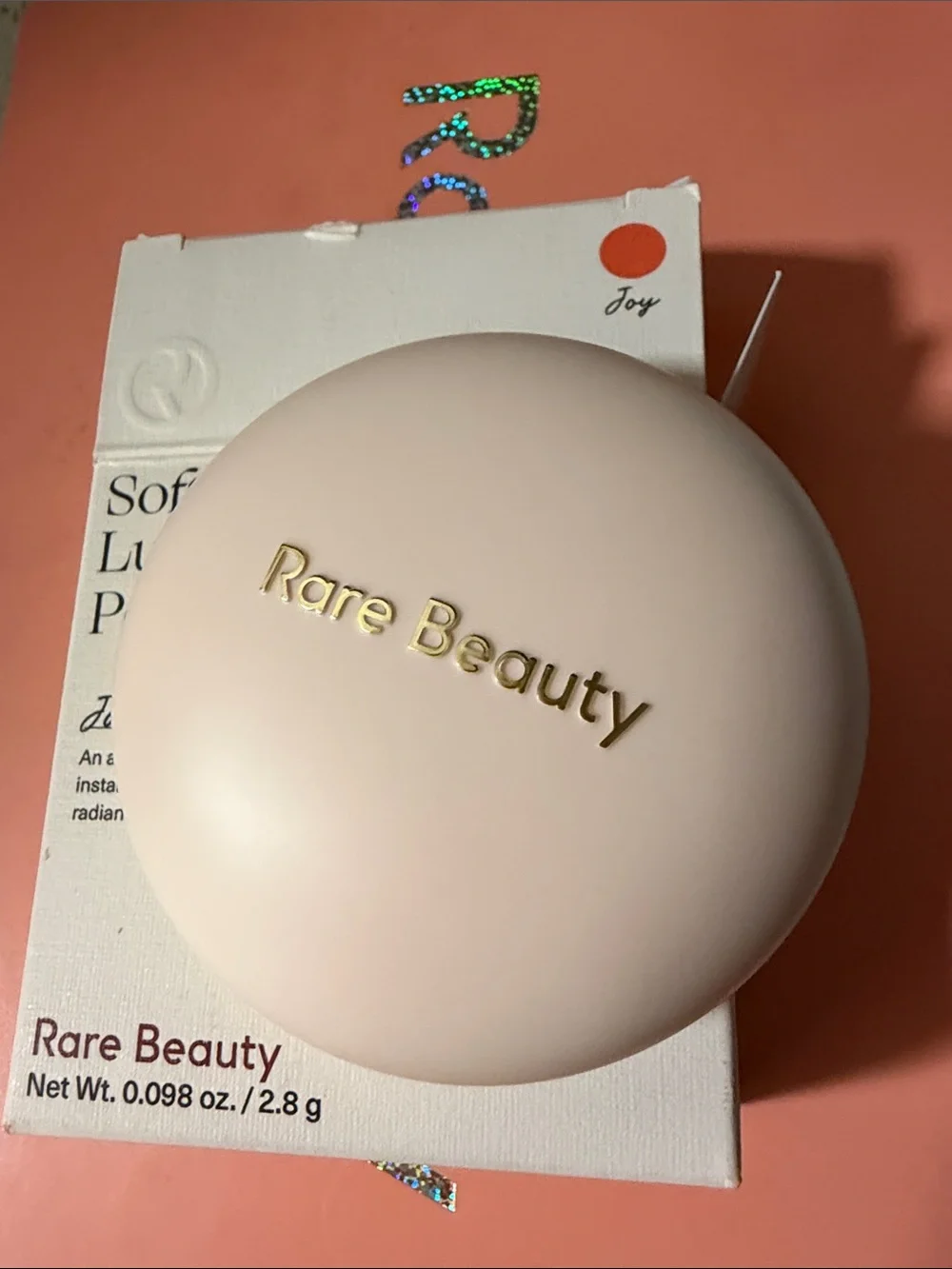 Rare Beauty Soft Pinch Luminous Powder Blush — Joy (Peach Pink)